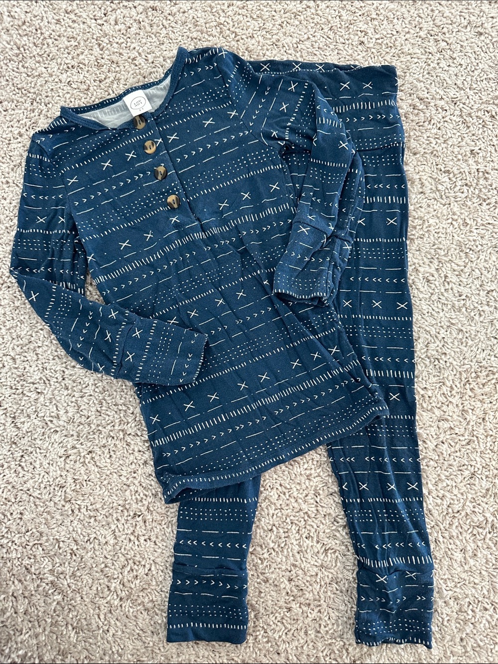 Lou Lou & Company Blue Top and Bottom Set